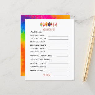 Carte baby shower Popsicle Ice CreamrFeuille papie