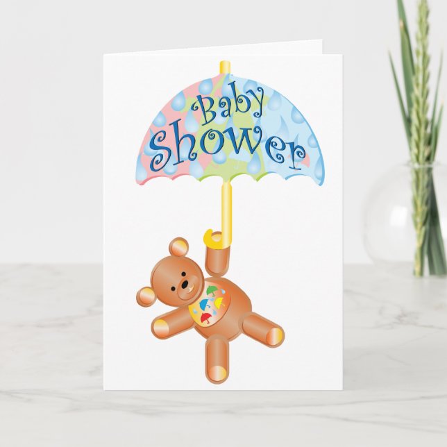 Carte Baby shower Teddy Bear (Devant)