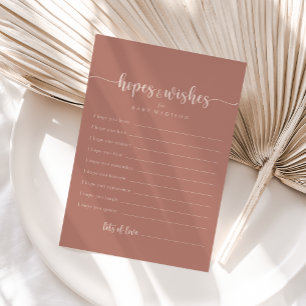 Carte Baby shower Terracotta