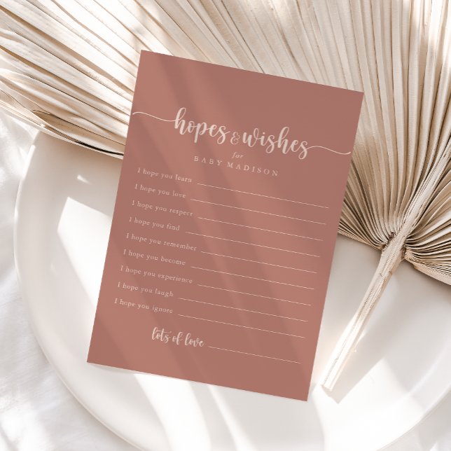 Carte Baby shower Terracotta (Créateur téléchargé)