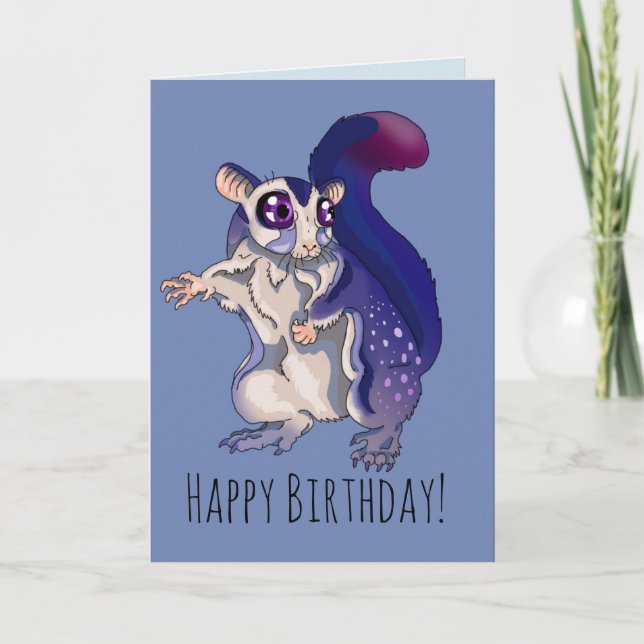 Carte Baby Sugar Glider Anniversaire (Devant)