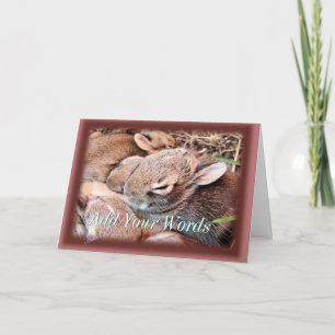 Carte BAbyBunnies-toute personnaliser-occasion
