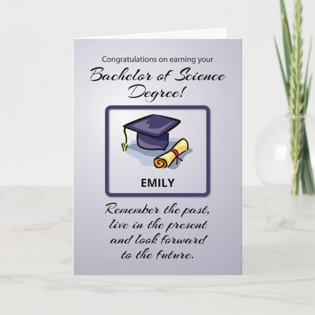 Carte Baccalauréat en sciences, Souvenez-vous du passé (Devant)