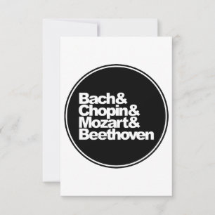 Carte Bach and Chopin and Mozart and Beethoven