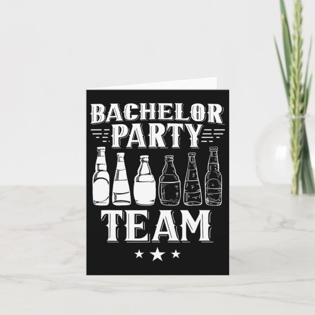 Carte Bachelor Party Team Groom Bride 4 (Devant)