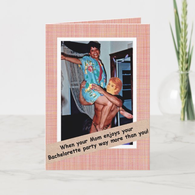 Carte Bachelorette avec maman (Devant)