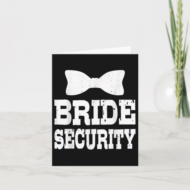 Carte Bachelorette Bride Sécurité Funny Enfants Mariage  (Devant)