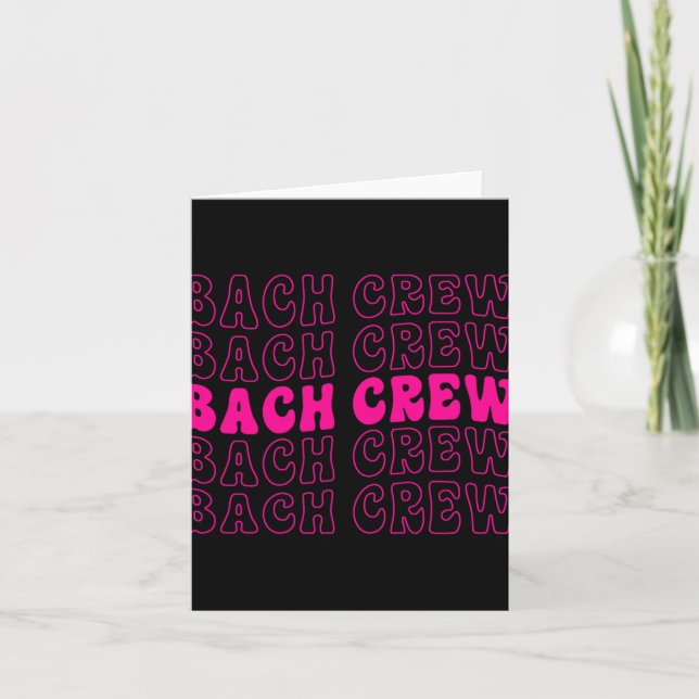 Carte Bachelorette de la brigade d'équipage de Bach (Devant)