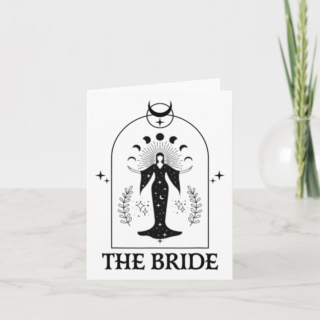 Carte Bachelorette gothique Coven de mariée (Devant)