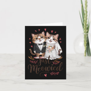 Carte Bachelorette Mariage Fête Mariée Groom Chats Juste