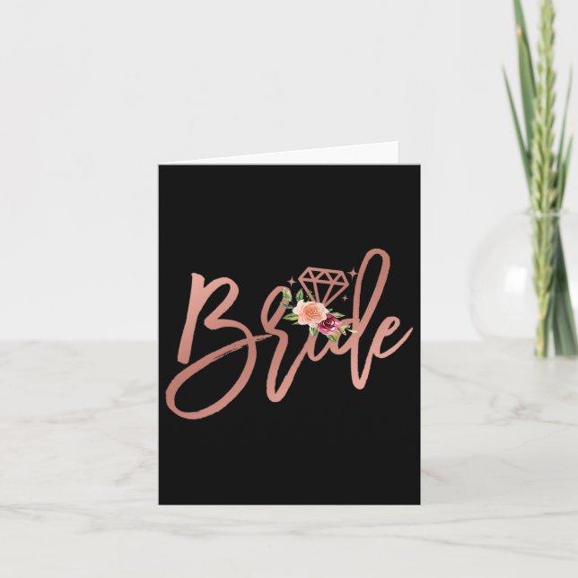 Carte Bachelorette Mariée Wedding shower cadeau Flor (Devant)