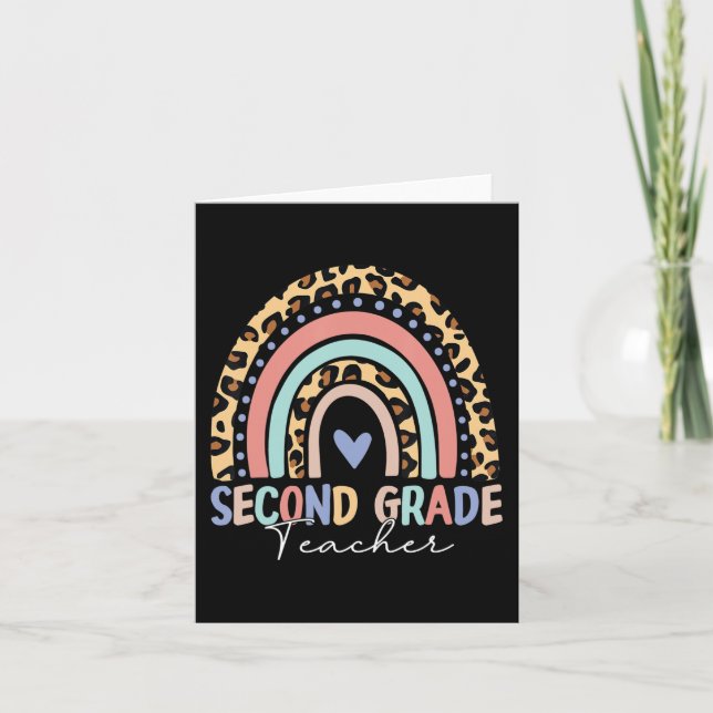 Carte Back To School Rainbow Leopard (Devant)