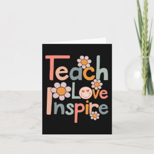 Carte Back to School Teach Love Inspire Retro Teachers