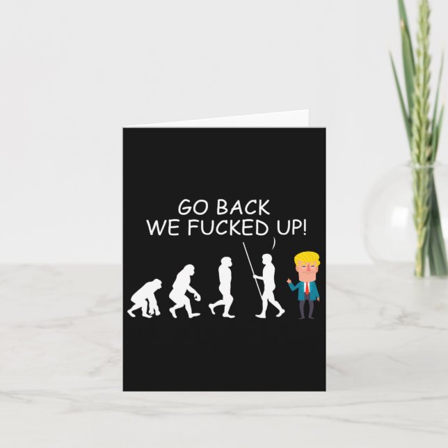 Carte Back We Ed Up Funny Anti-Trump Election Appar 2020 (Devant)