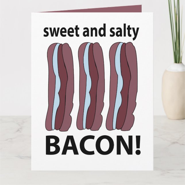 Carte Bacon Sucré Et Salé Bacon  (Devant)