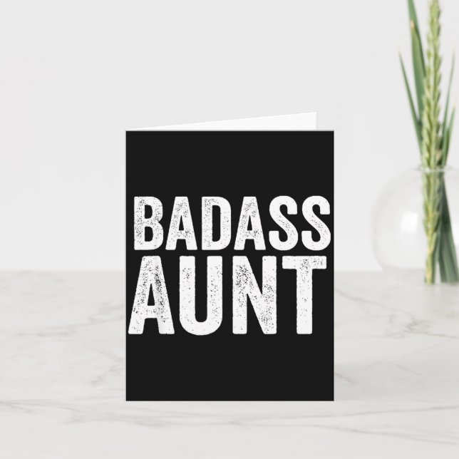 Carte Bad Aunt Gift Funny New Aunt Idea New Niece Nephew (Devant)