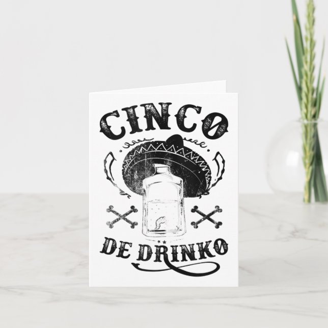 Carte Bad Cinco De Drinko, Funny Cinco De Mayo Shirt Ta (Devant)