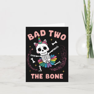 Carte Bad Two The Bone Halloween Anniversaire 2e Anniver