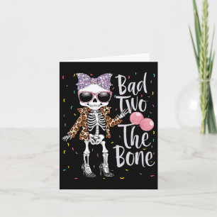 Carte Bad Two The Bone Halloween Anniversaire 2e Anniver