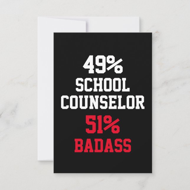 Carte Badass du conseiller scolaire (Devant)