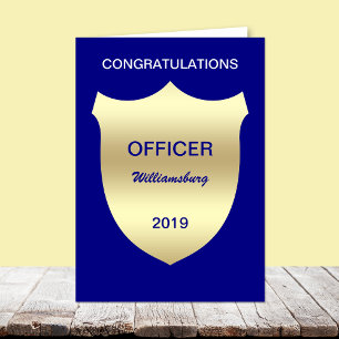 Carte Badge Police Academy Graduation Card