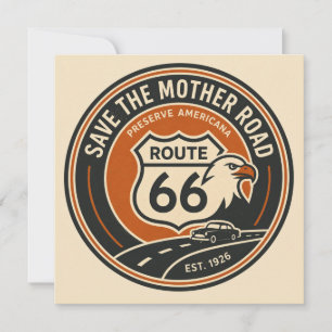 Carte Badge Route 66 Eagle Road