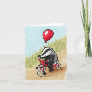 Carte Badger at Play card