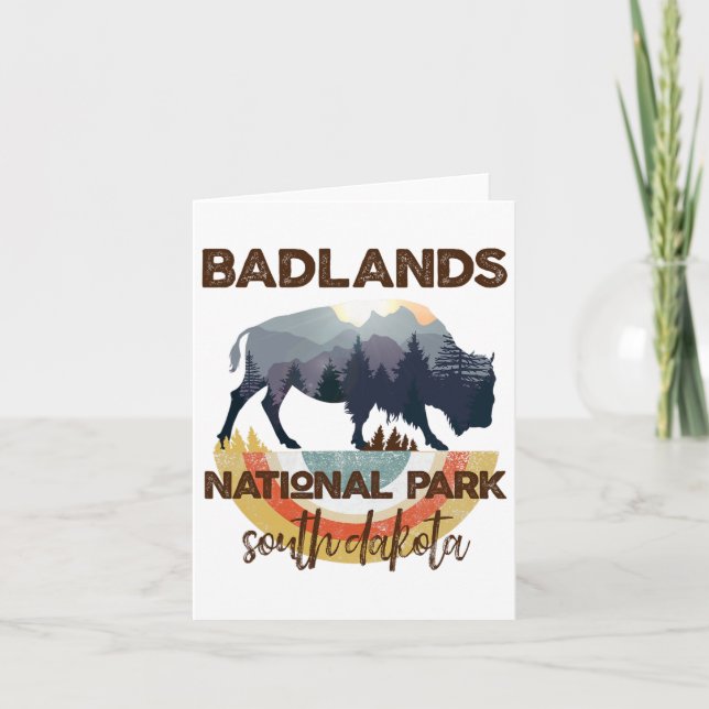 Carte Badlands South Dakota Shirt Sd National Park Hikin (Devant)