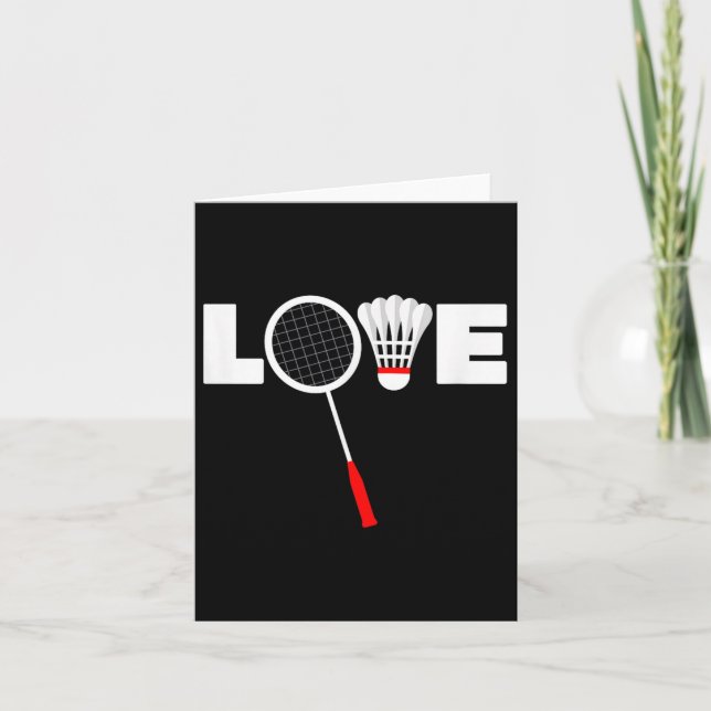 Carte Badminton - Amour  (Devant)