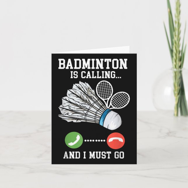 Carte Badminton Appelle, Birdie Citation (Devant)