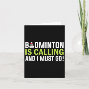 Carte Badminton Appelle Et Je Dois Aller Badminton Playe