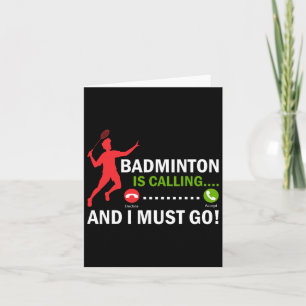 Carte Badminton Appelle Et Je Dois Aller Badminton Playe