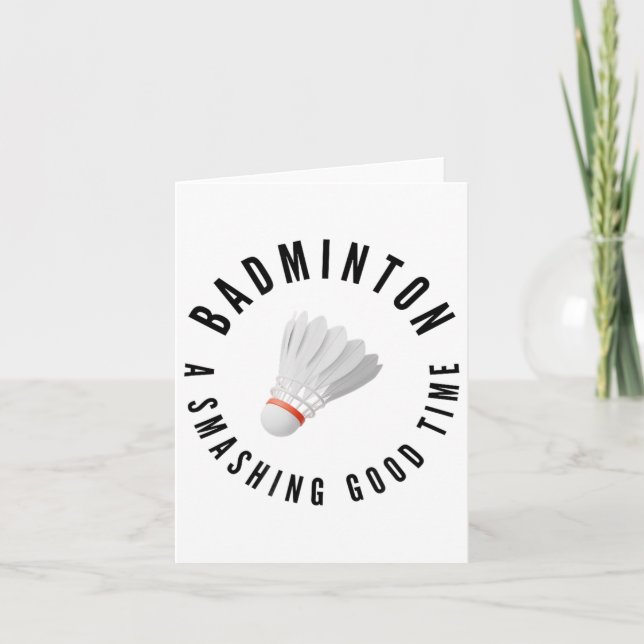 Carte Badminton_ Beau Temps, Volant de badminton (Devant)