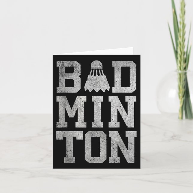 Carte Badminton Birdies Navette Les Joueurs De Badminton (Devant)