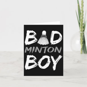 Carte Badminton Boy - Love Badminton Bad Minton Boy Men