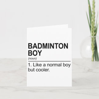 Carte Badminton Boy Noun Définition Shuttle Badminton Pl