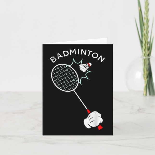 Carte Badminton Cartoon Glove Sert (Devant)