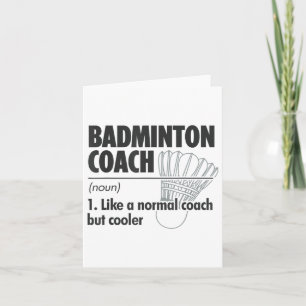 Carte Badminton Coach Noun Définition Badminton Sports P