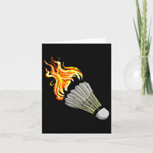 Carte Badminton coloré flamme navette Art Sports