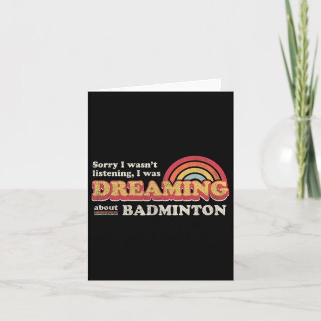 Carte Badminton Design (Devant)