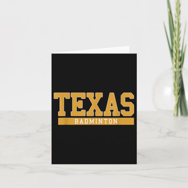 Carte Badminton du Texas (Devant)