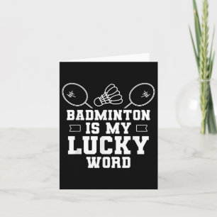 Carte Badminton Est Ma Chance Word Team Coach Shutting J