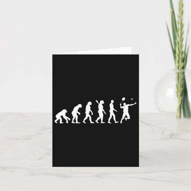 Carte Badminton Evolution Jersey Tee Funny Rackets Ball (Devant)