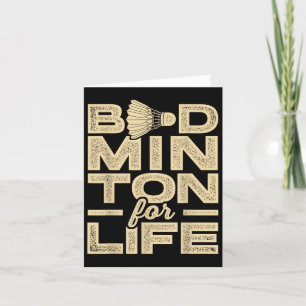 Carte Badminton For Life Badminton Player Shuttle Cross