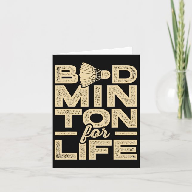 Carte Badminton For Life Badminton Player Shuttle Cross (Devant)