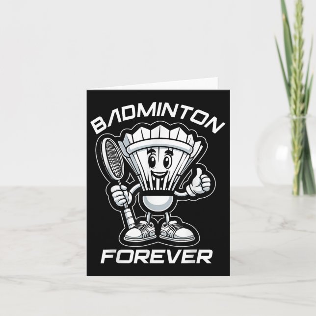 Carte Badminton Forever Cartoon Shuttle Et Racket Graphe (Devant)