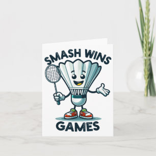 Carte Badminton Forever Cartoon Shuttle Et Racket Graphe