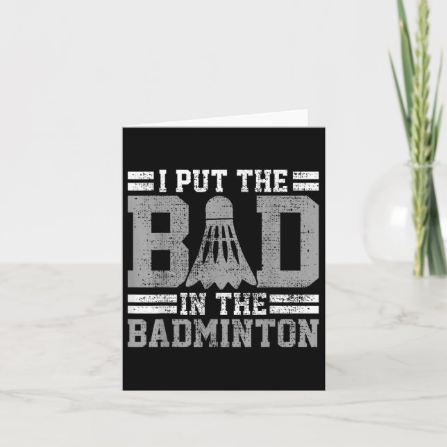 Carte Badminton Funny Dire Joueur Cadeau (Devant)