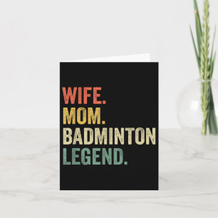 Carte Badminton Funny Femme Maman Légende Mères Vintages
