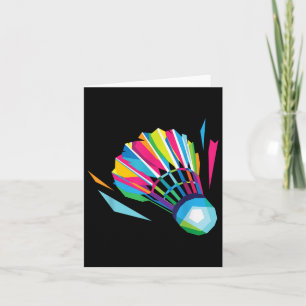 Carte Badminton Game Shuttle Sport Badminton Pop Art